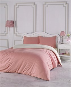 Постельное белье трикотажное SOFA (коралл-крем)евро 2988-7