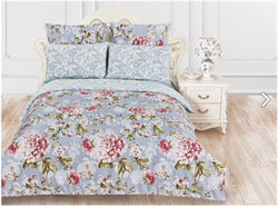 Постельное белье Сатин Мускари евро  1438-3