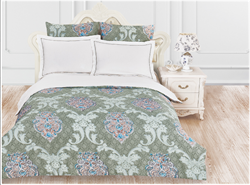 Постельное белье Сатин вышивка Домна евро  1487-3