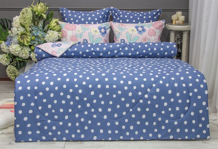 Постельное белье с одеялом Flora Piselli 1.5-спальный 2277-д - фото 79291