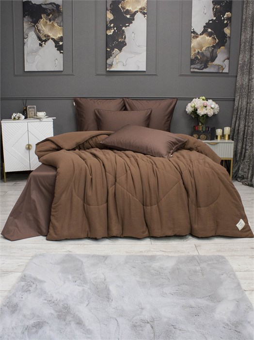 Комплект с одеялом Muslin & Satin евро 3052к-3