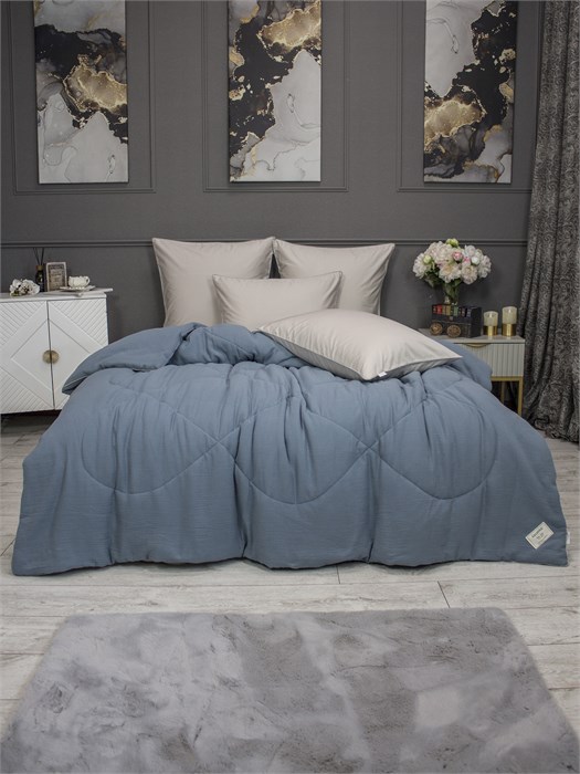 Комплект с одеялом Muslin & Satin евро 3054к-3