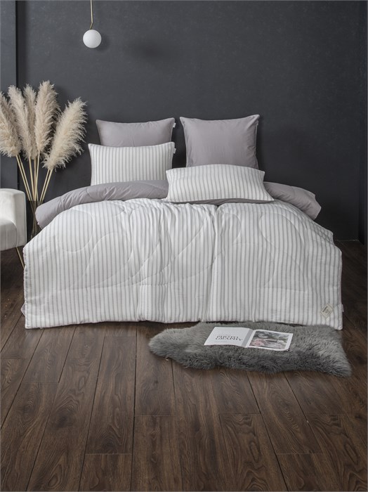 Комплект с одеялом Страйп-сатин 1.5-спальный 3046к-1