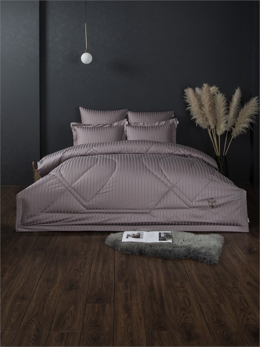 Набор с одеялом Страйп-сатин евро 3086к-3