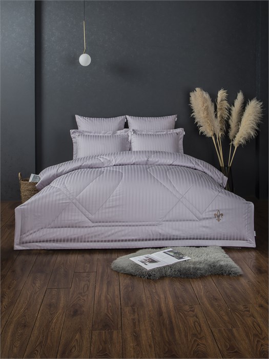 Набор с одеялом Страйп-сатин евро 3087к-3